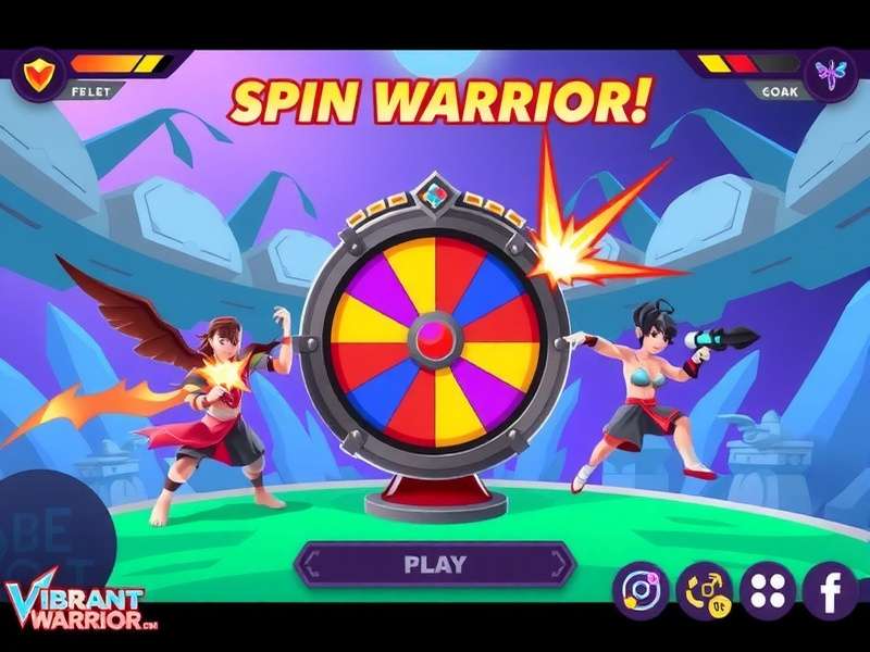 Vibrant Spin Warrior Gameplay Screenshot Vibrant Spin Warrior gameplay showing spin wheel and combat